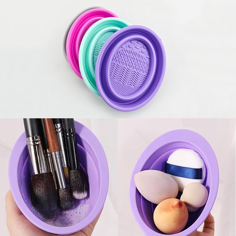 Beauty And Makeup Quotes - 부드러운 실리콘 메이크업 브러쉬 클리너 접이식