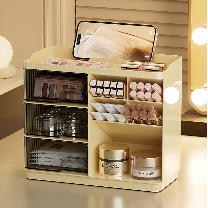 Your Beauty Makeup - 화장대용 서랍형 메이크업 정리함, 넓은 화장품