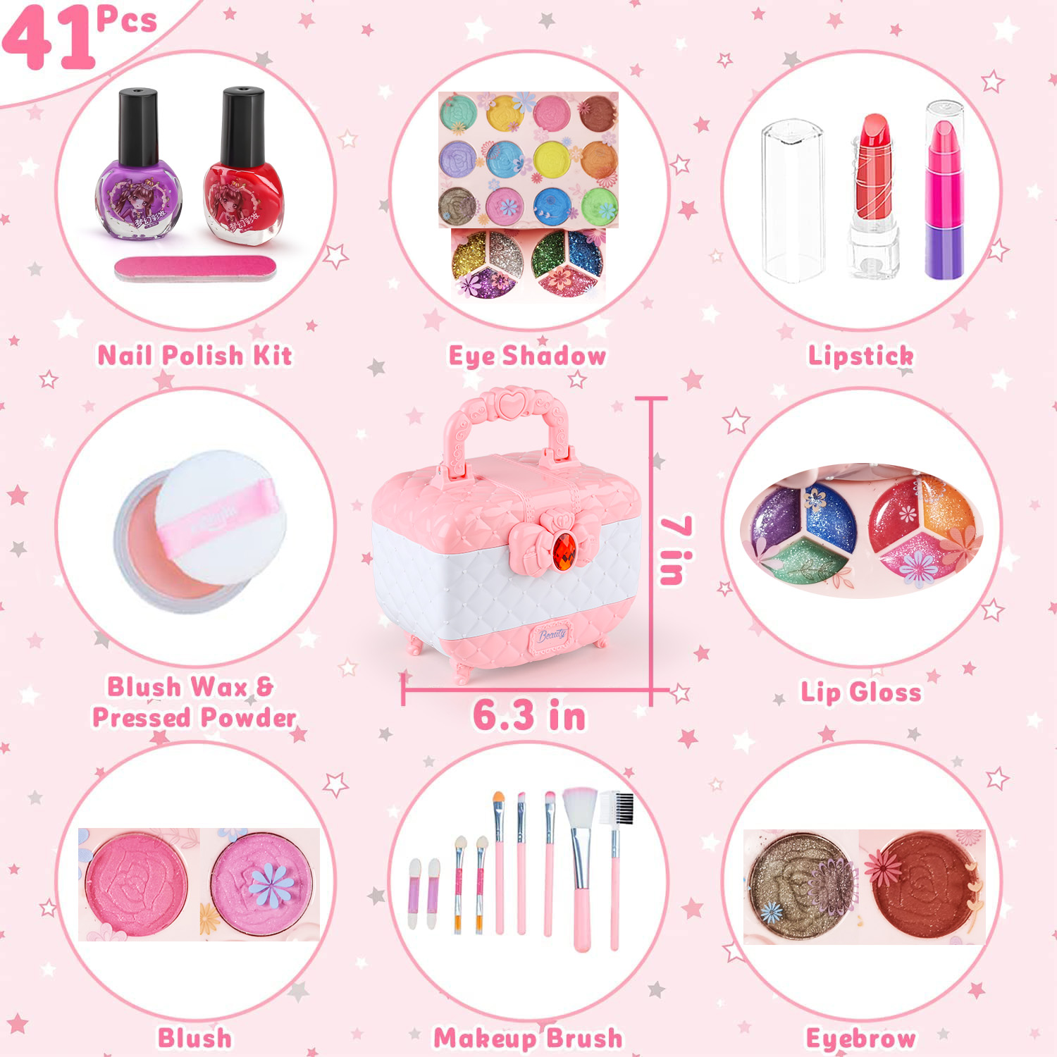 여아용 키즈 메이크업 장난감 키트, 세척 가능한 메이크 - Beauty Makeup Kids 리뷰 및 가격