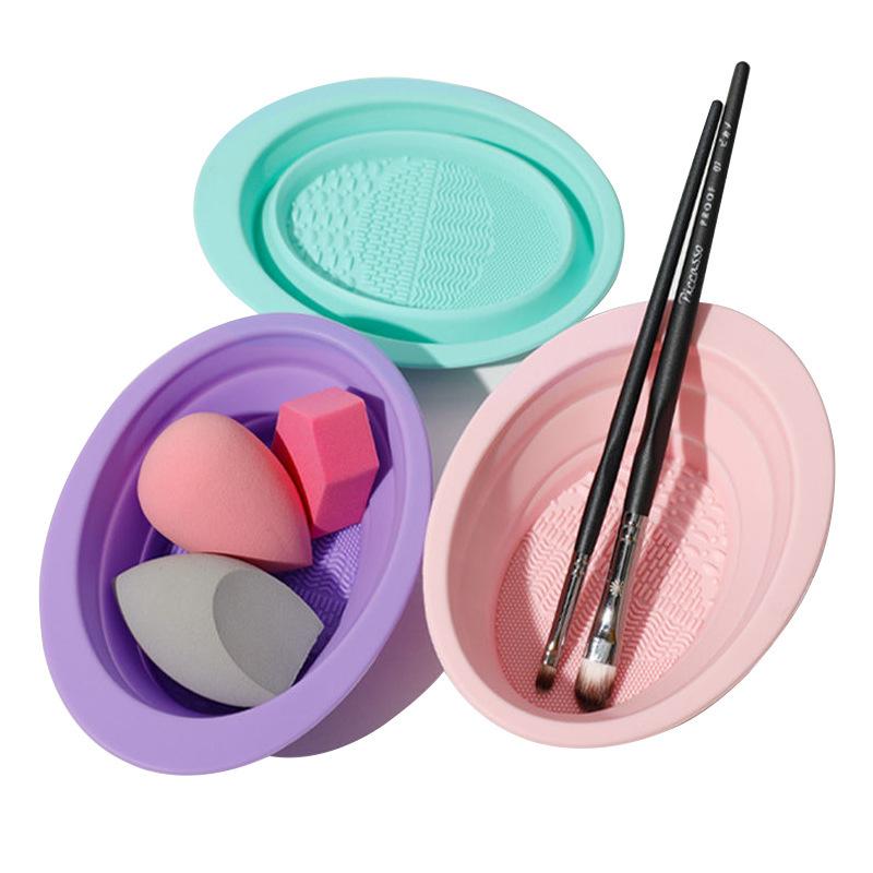 부드러운 실리콘 메이크업 브러쉬 클리너 접이식 파우더  - Beauty And Makeup Quotes 리뷰 및 가격