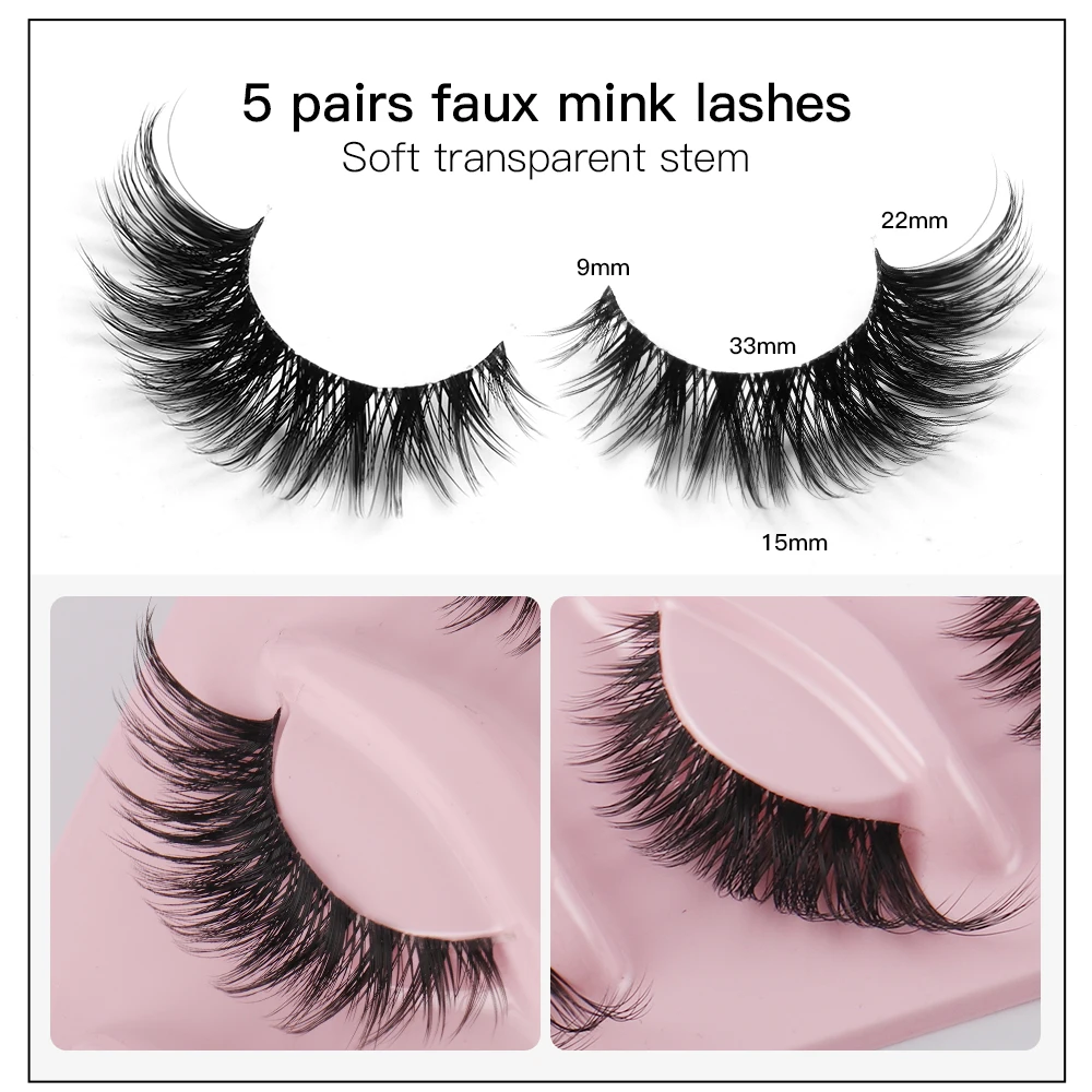 캣아이 5쌍 3D 내추럴 인조 속눈썹 풍성하고 부드러운 - Your Beauty Makeup 리뷰 및 가격