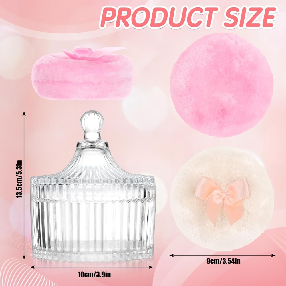 유리 보관 상자가 있는 파우더 퍼프 메이크업 정리 세트 - Beauty Makeup Gift Sets 리뷰 및 가격
