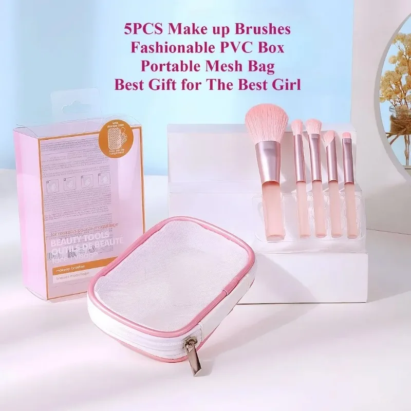 5종 메이크업 브러쉬 세트, 초극세사 파우더 블러셔 브 - Beauty Makeup Gift Sets 리뷰 및 가격