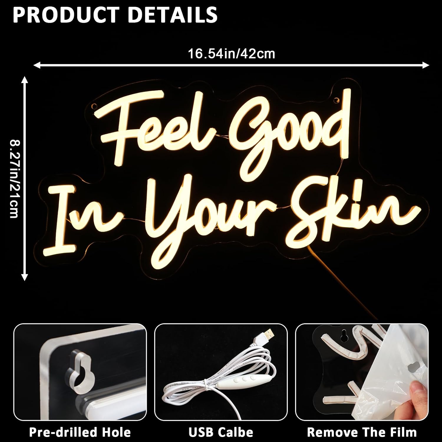 피부에 좋은 느낌을 주는 LED 네온사인 USB 전원  - Your Beauty Makeup 리뷰 및 가격