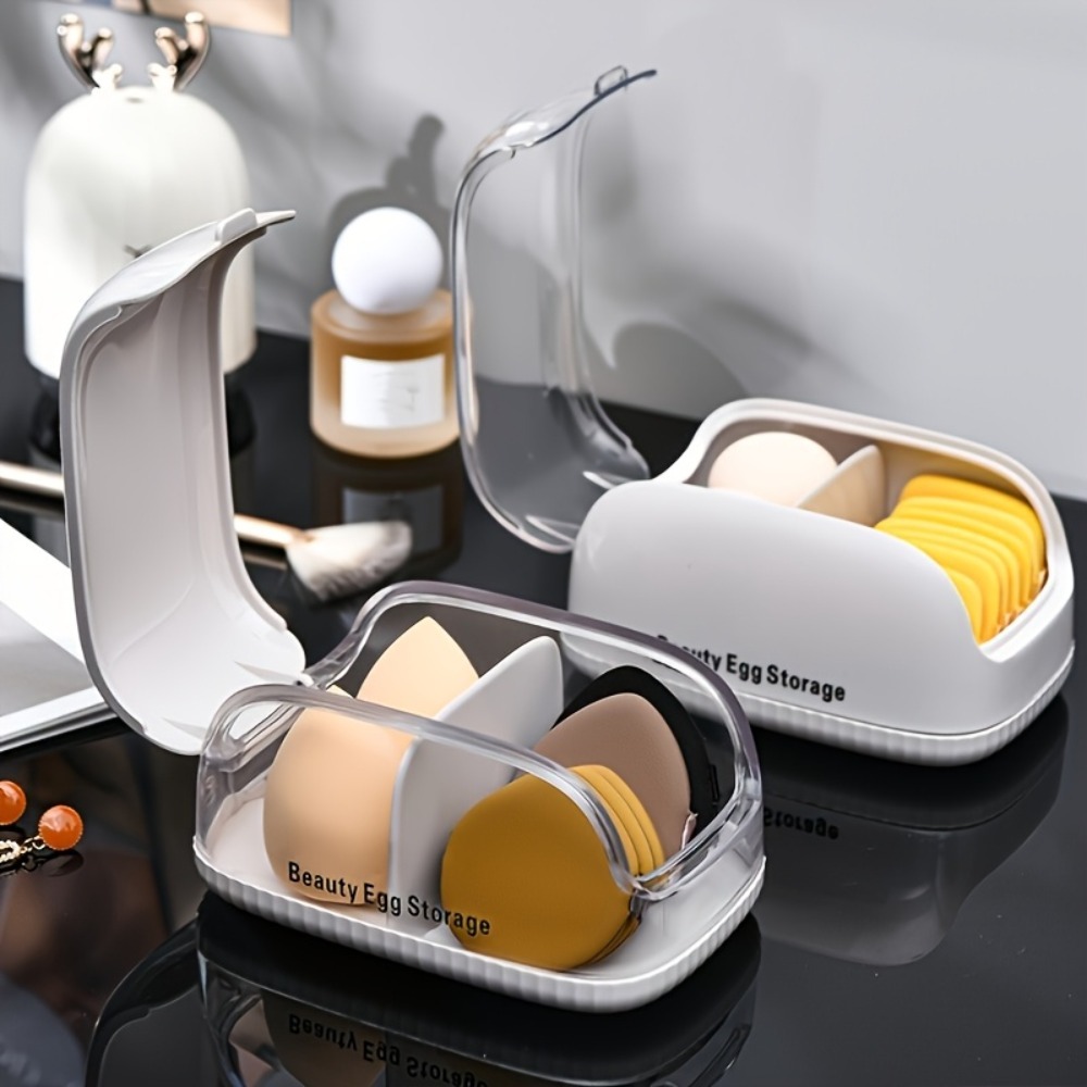듀얼 컴파트먼트 뷰티 스펀지 보관함 투명 뚜껑 메이크업 - Beauty Makeup Case 리뷰 및 가격