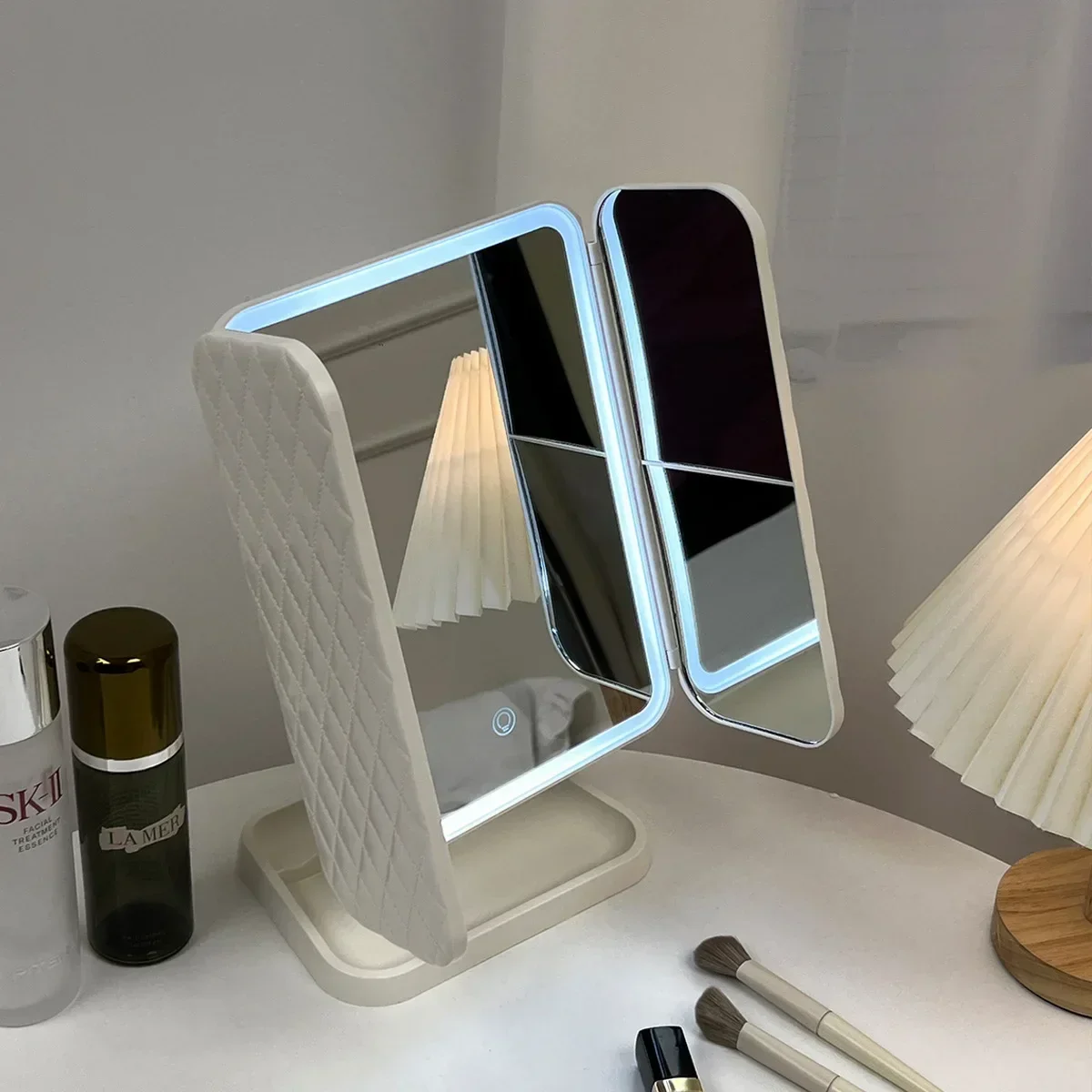 삼면 접이식 화장 거울 LED 조명 기숙사 화장 거울  - Your Beauty Makeup 리뷰 및 가격
